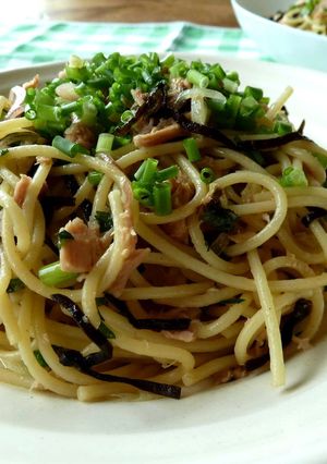 簡単★ツナと塩昆布の和風パスタ-レシピのメイン写真
