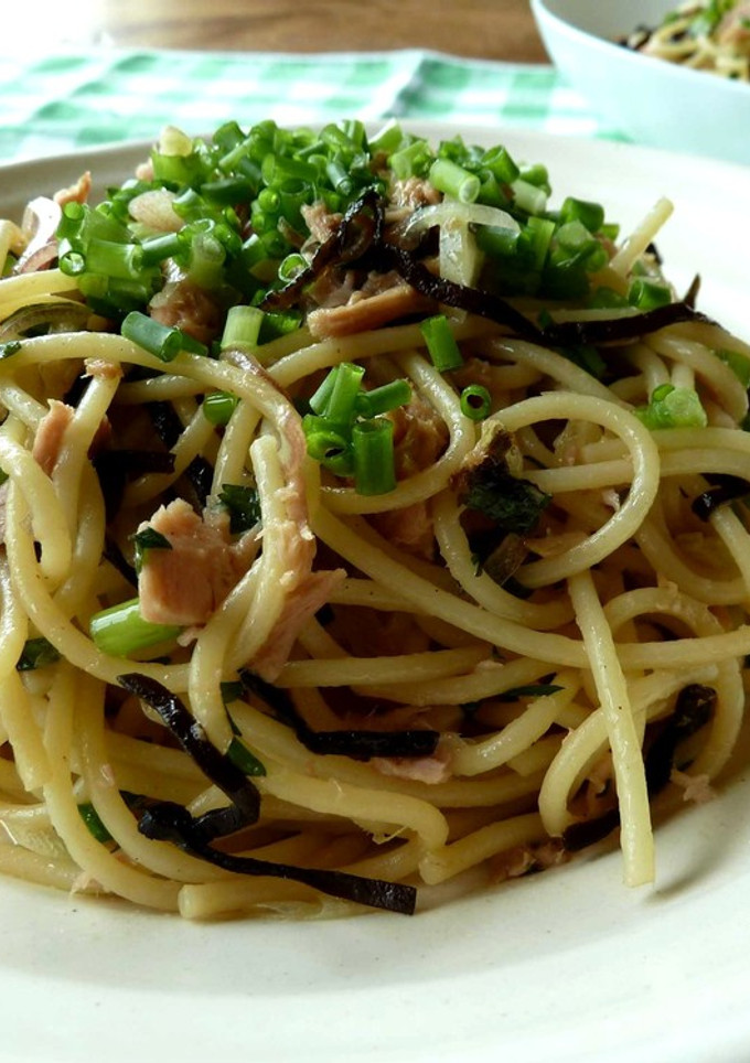 簡単★ツナと塩昆布の和風パスタ-レシピのメイン写真