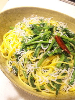 春のパスタ☆菜の花としらすのスパゲッティ-レシピのメイン写真