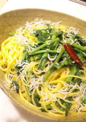 春のパスタ☆菜の花としらすのスパゲッティ-レシピのメイン写真