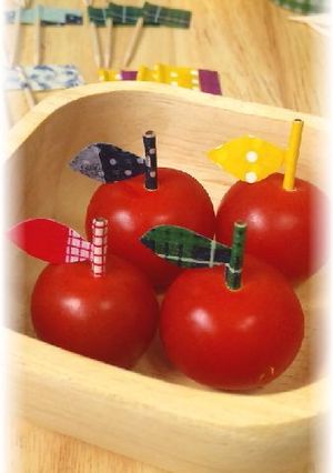 手作りピックでプチトマトのりんご-レシピのメイン写真