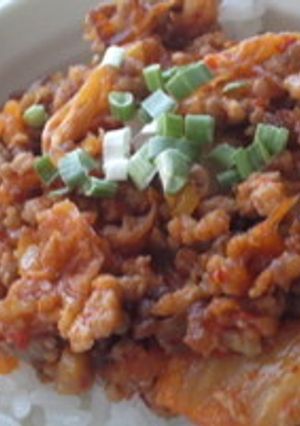 簡単スタミナ☆豚ひきキムチ丼-レシピのメイン写真