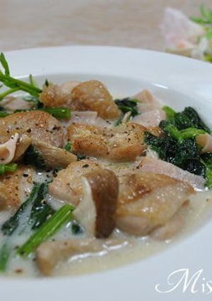 鶏肉とほうれん草のクリーム仕立て-レシピのメイン写真