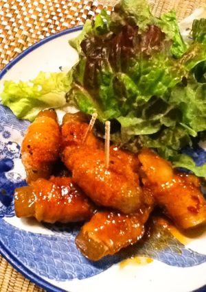 こんにゃくと豚肉のくるくる-レシピのメイン写真