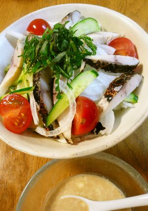 しめ鯖と生野菜のサラダ-レシピのメイン写真