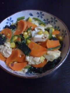 カラフル野菜たっぷり豆腐炒め-レシピのメイン写真