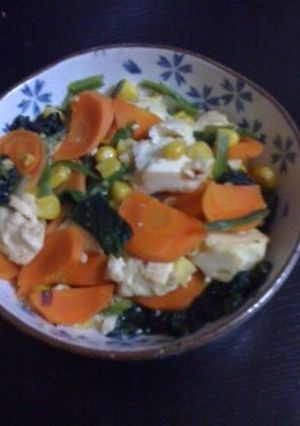 カラフル野菜たっぷり豆腐炒め-レシピのメイン写真