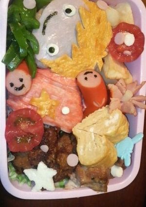 ポニョのおにぎりお弁当☆キャラ弁-レシピのメイン写真