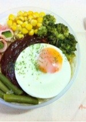豆腐ハンバーグの＊ロコモコ-レシピのメイン写真