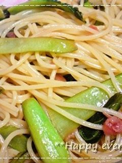 梅干しと小松菜のサッパリ和風パスタ♪-レシピのメイン写真