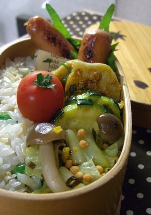 キャベツとしめじの塩昆布和え　お弁当に！-レシピのメイン写真