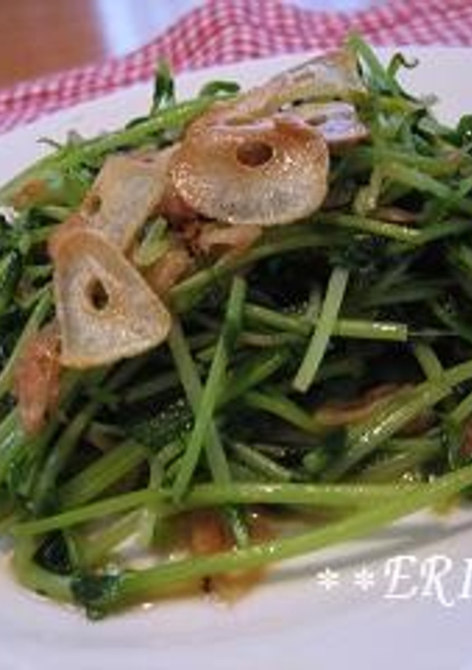 簡単！豆苗と桜エビの炒め物♪♪-レシピのメイン写真