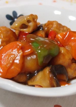 お野菜いっぱい☆黒酢の酢豚☆-レシピのメイン写真