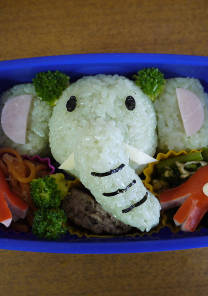 ぞうさん弁当-レシピのメイン写真
