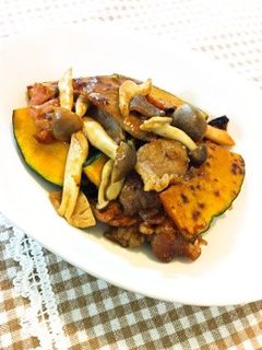 豚とかぼちゃの照り焼き風炒め-レシピのメイン写真