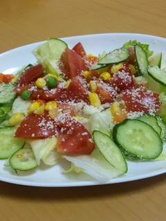 ミックスベジタブルで簡単トマトサラダ-レシピのメイン写真
