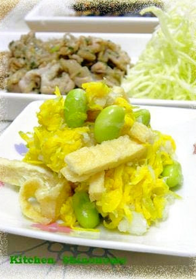 菊花と枝豆のみぞれ和え-レシピのメイン写真