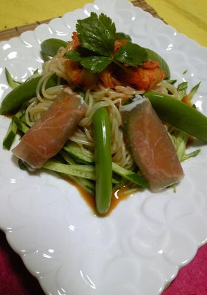 盛岡冷麺パスタ風-レシピのメイン写真