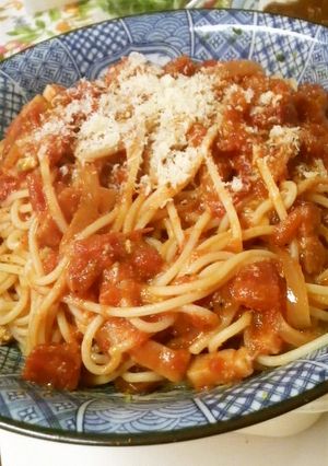ブルーチーズとろける☆トマトソースパスタ-レシピのメイン写真