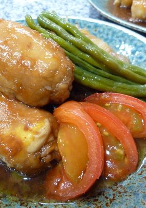 すき焼き風★お豆腐の豚肉巻き煮込み-レシピのメイン写真