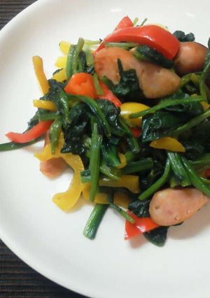 * ほうれん草のカレーソテー *-レシピのメイン写真