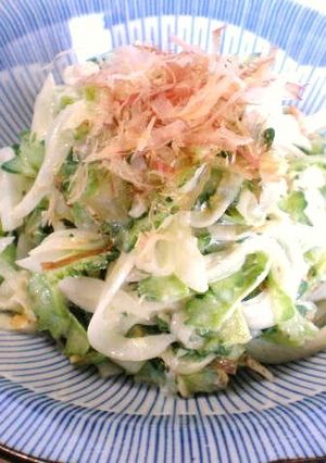 ビタミン摂取！ゴーヤと玉ねぎのサラダ♪-レシピのメイン写真