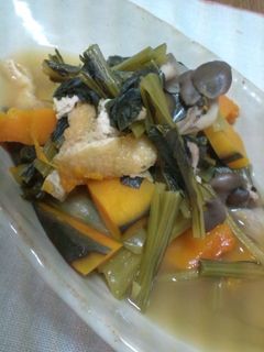 小松菜とかぼちゃのさっと煮-レシピのメイン写真