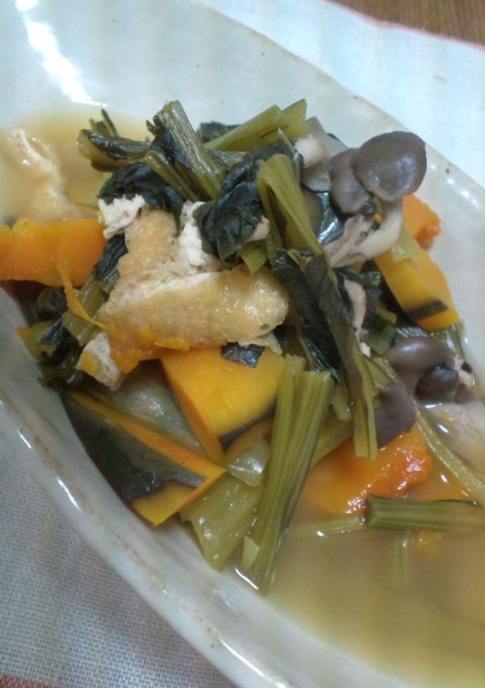 小松菜とかぼちゃのさっと煮-レシピのメイン写真