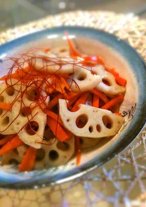 煮汁再利用1✩春人参とレンコンのさっと煮-レシピのメイン写真