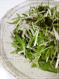 水菜とえのきの海苔バタポンサラダ-レシピのメイン写真