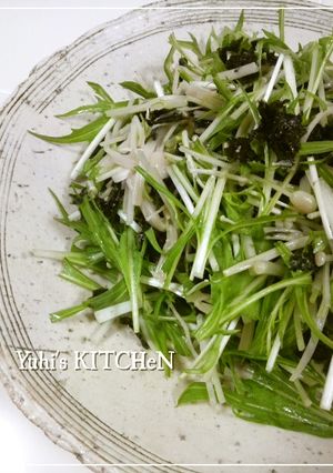 水菜とえのきの海苔バタポンサラダ-レシピのメイン写真