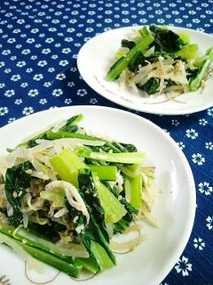学校給食の小松菜の炒め物✽-レシピのメイン写真