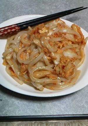 具いらず!簡単キムチ焼うどん-レシピのメイン写真