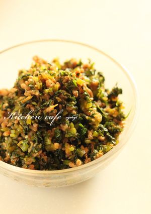大根の葉と豚挽き肉のふりかけ-レシピのメイン写真