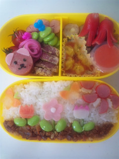 キャラ弁?春のお絵かき弁当*-レシピのメイン写真