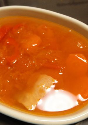 トマトde赤色スープ-レシピのメイン写真