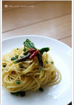アイヌネギ（行者にんにく）のパスタ-レシピのメイン写真