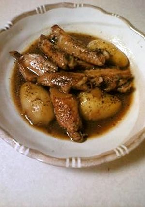 Stewed chicken wings-レシピのメイン写真