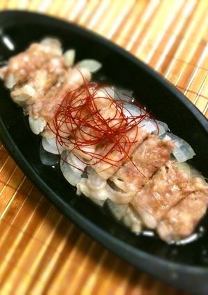 レンジで✩新玉ねぎトロンの豚しゃぶ巻き-レシピのメイン写真