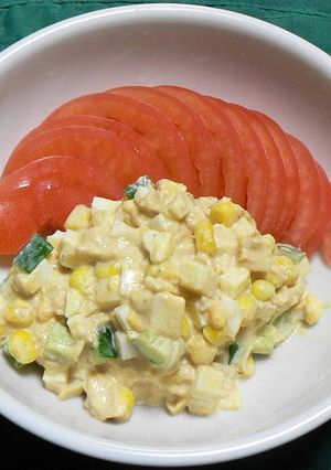 長芋入りツナ玉コーンサラダ-レシピのメイン写真