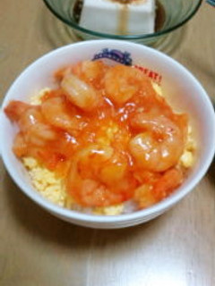 エビチリ丼-レシピのメイン写真