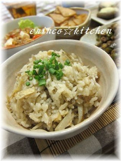 新ごぼうと油揚げの炊き込みご飯♪-レシピのメイン写真