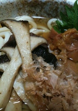 とっても簡単！！キノコの梅だしうどん☆-レシピのメイン写真