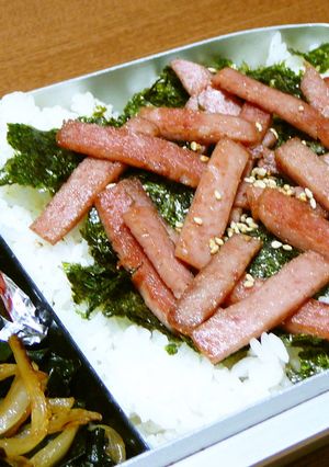簡単に☆ スパム弁当-レシピのメイン写真
