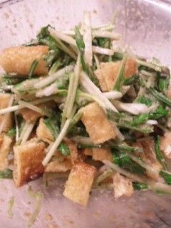 水菜と油揚げのサラダ-レシピのメイン写真