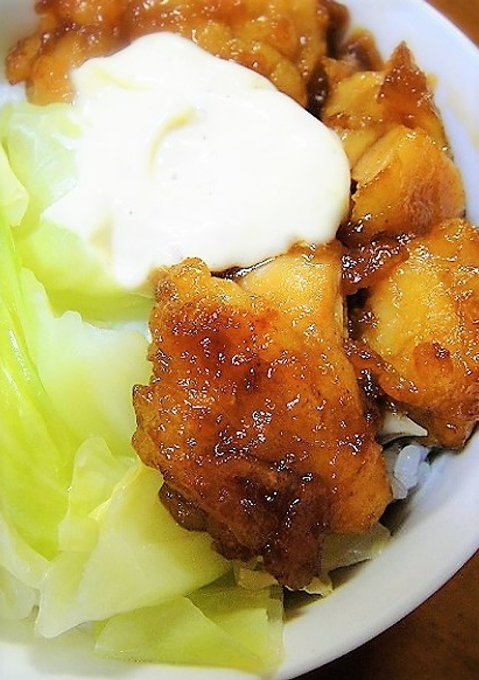 唐揚げとマヨソースで簡単カラマヨ丼♡-レシピのメイン写真
