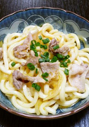 レンジで１人分♪蒸し☆焼きカレーうどん-レシピのメイン写真