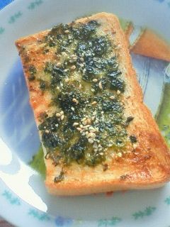 朝食に楽々♪海苔の佃煮トースト-レシピのメイン写真