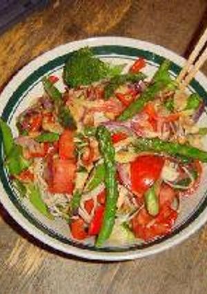納豆そば＆バジルSalad!!!-レシピのメイン写真