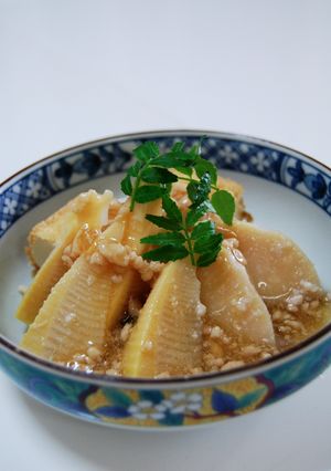 ✿筍の鶏そぼろ餡✿~下茹でから-レシピのメイン写真